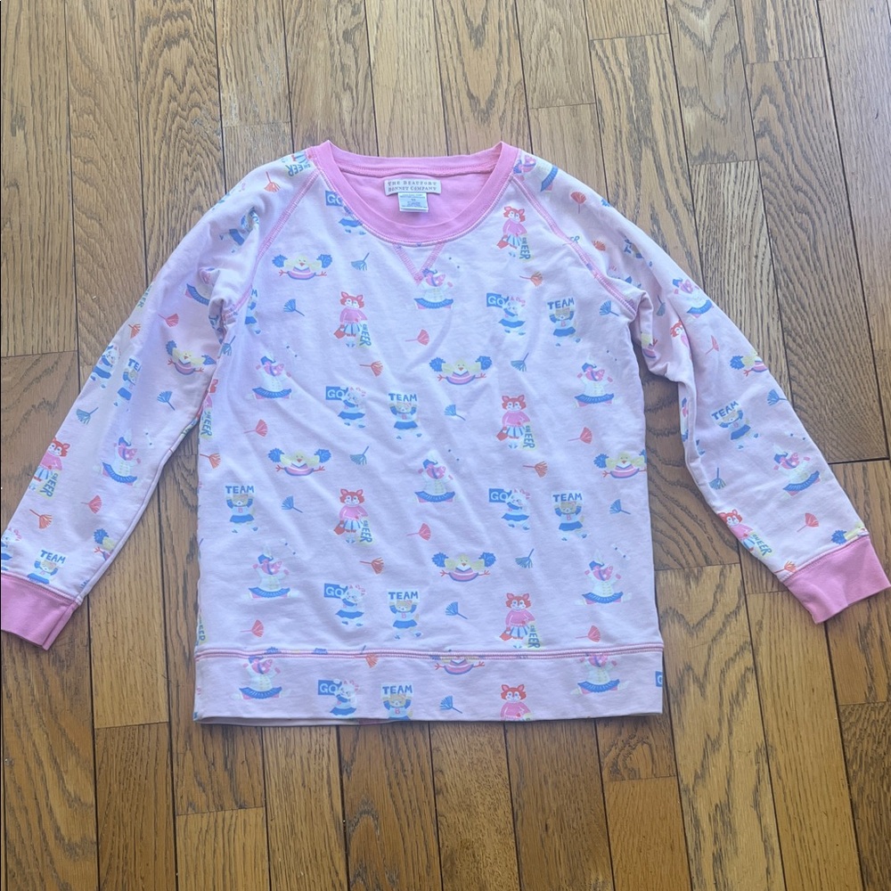 Beaufort Bonnet Pink Long Sleeve Kids Top with Pastel Character Print